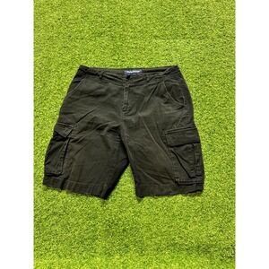 Meters/bonwe Cargo Shorts Mens 32W Black Outdoor Hiking Zip Fly‎ Drawstring